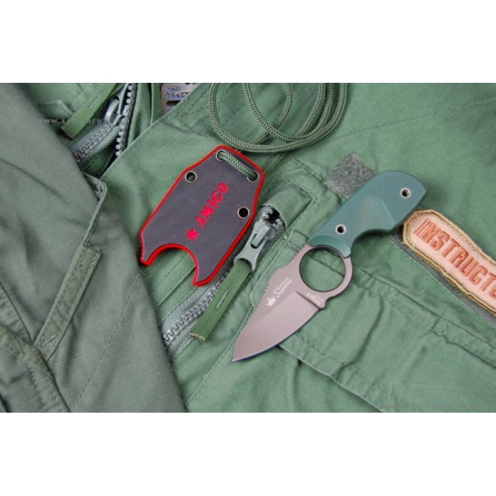 Шейный нож Amigo X Gray Titanium D2