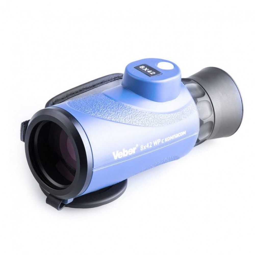 Монокуляр Veber BGD 8x42 С, синий, с компасом, Синий