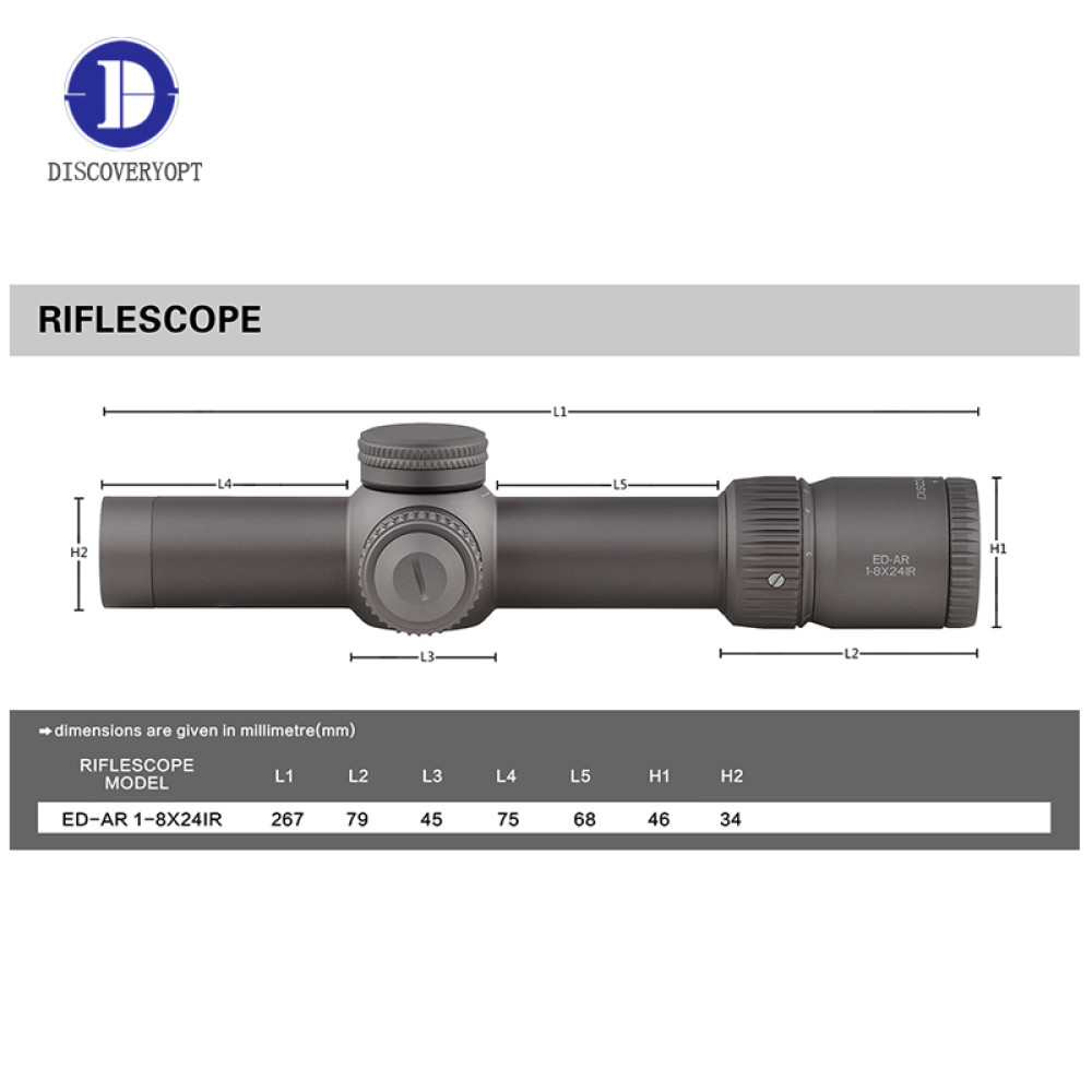 Оптический прицел Discovery ED 1-8x24 FFP
