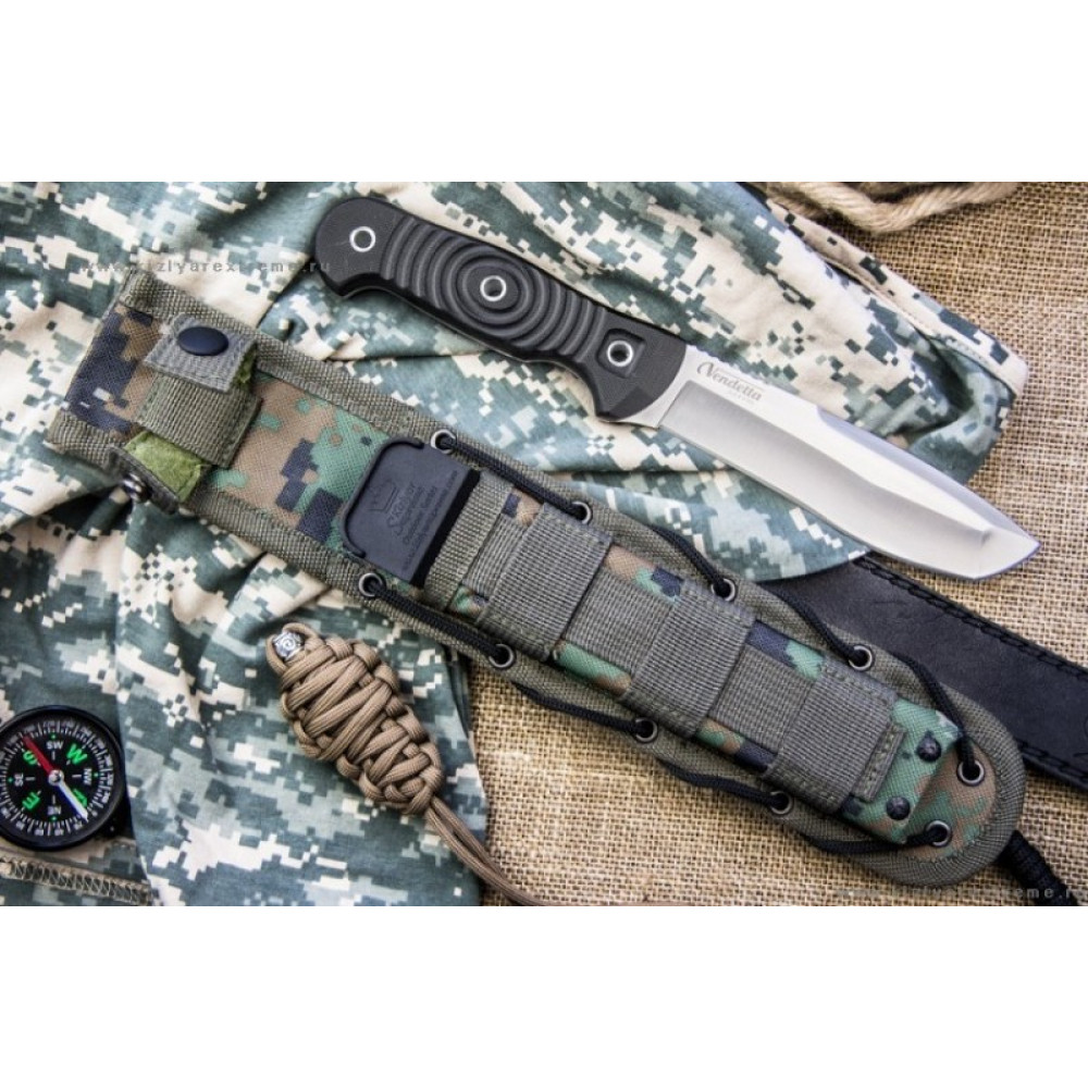 Туристический нож Vendetta AUS-8 StoneWash