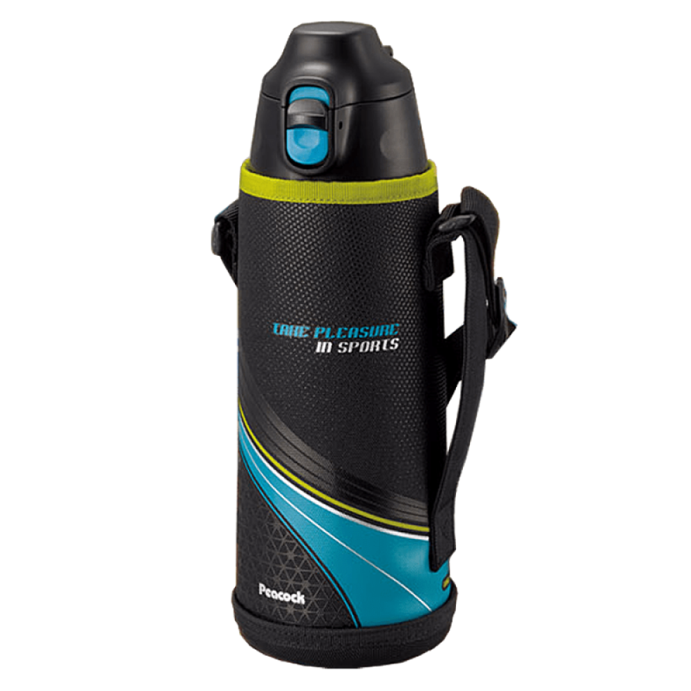 Термос Peacock ASG-W100ABK черный в чехле 2 крышки