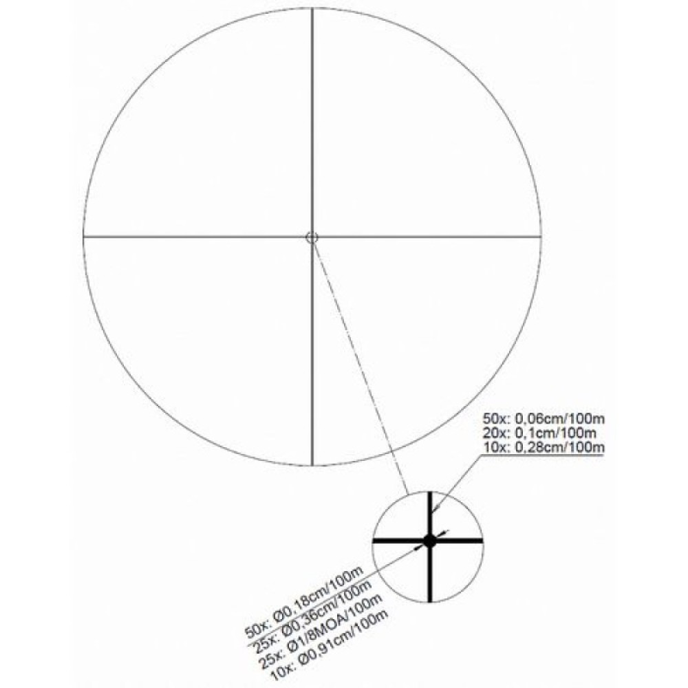 Оптический прицел Kahles K1050 10-50x56 CCW (сетка Crosshair Dot) без подсветки