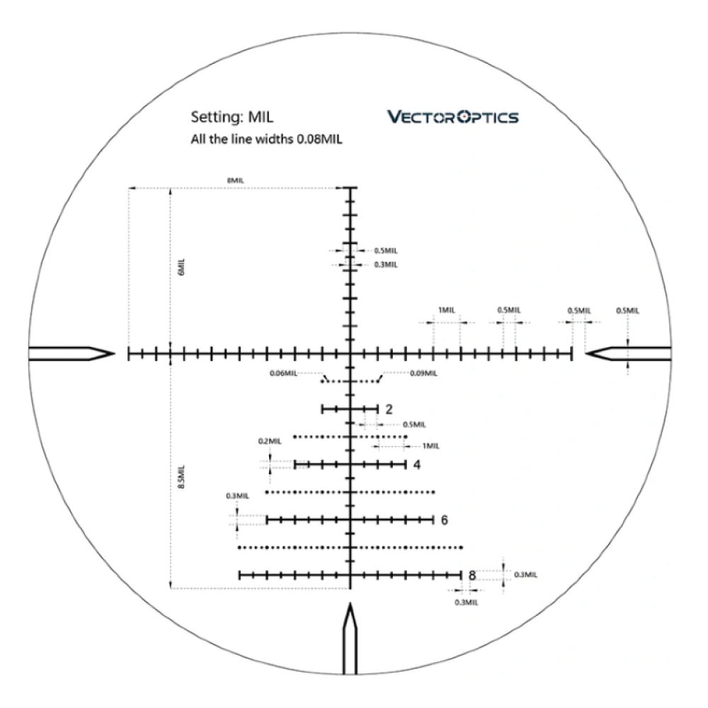 Оптический прицел Vector Optics Marksman 6-24x50 FFP, Черный