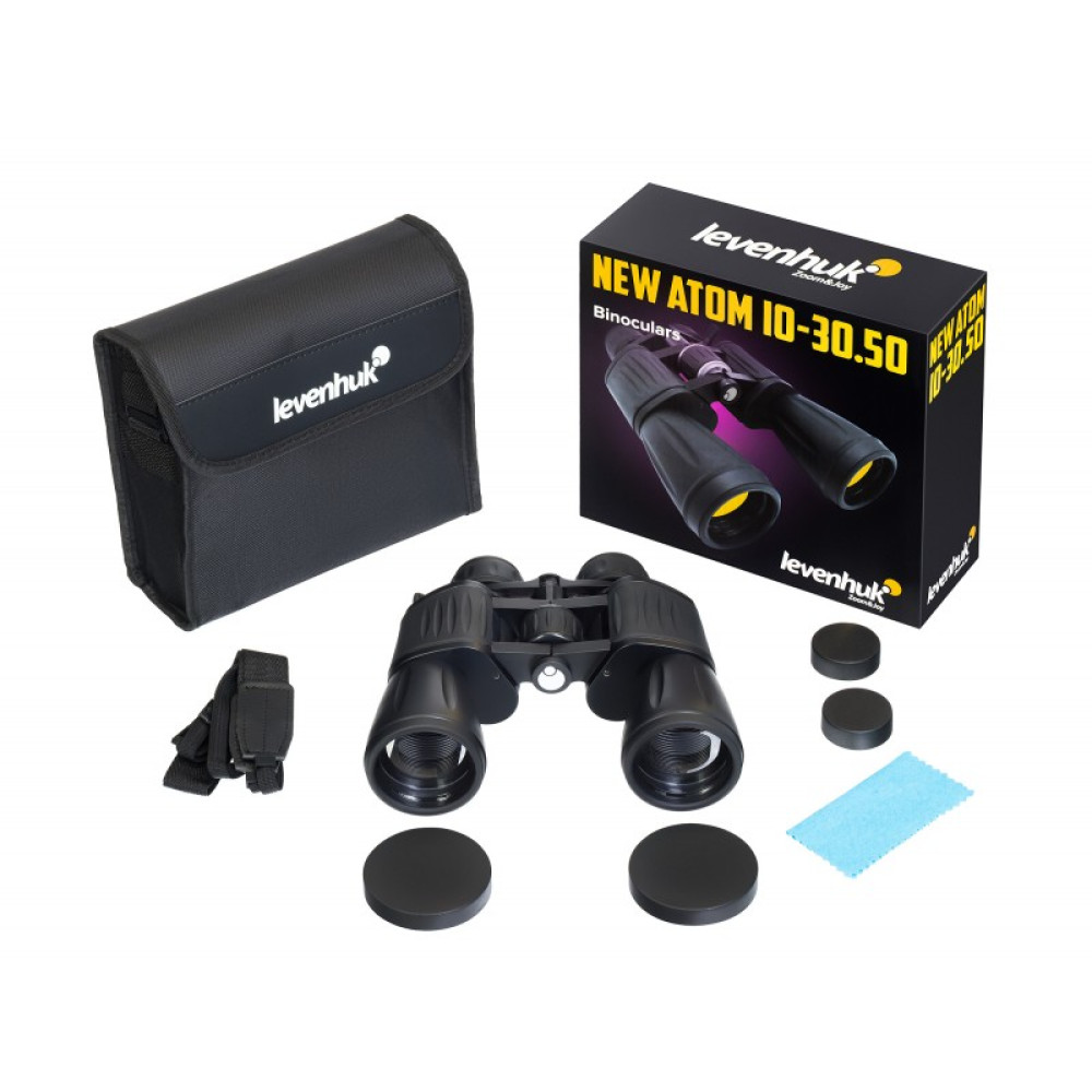 Бинокль Levenhuk New Atom 10-30x50