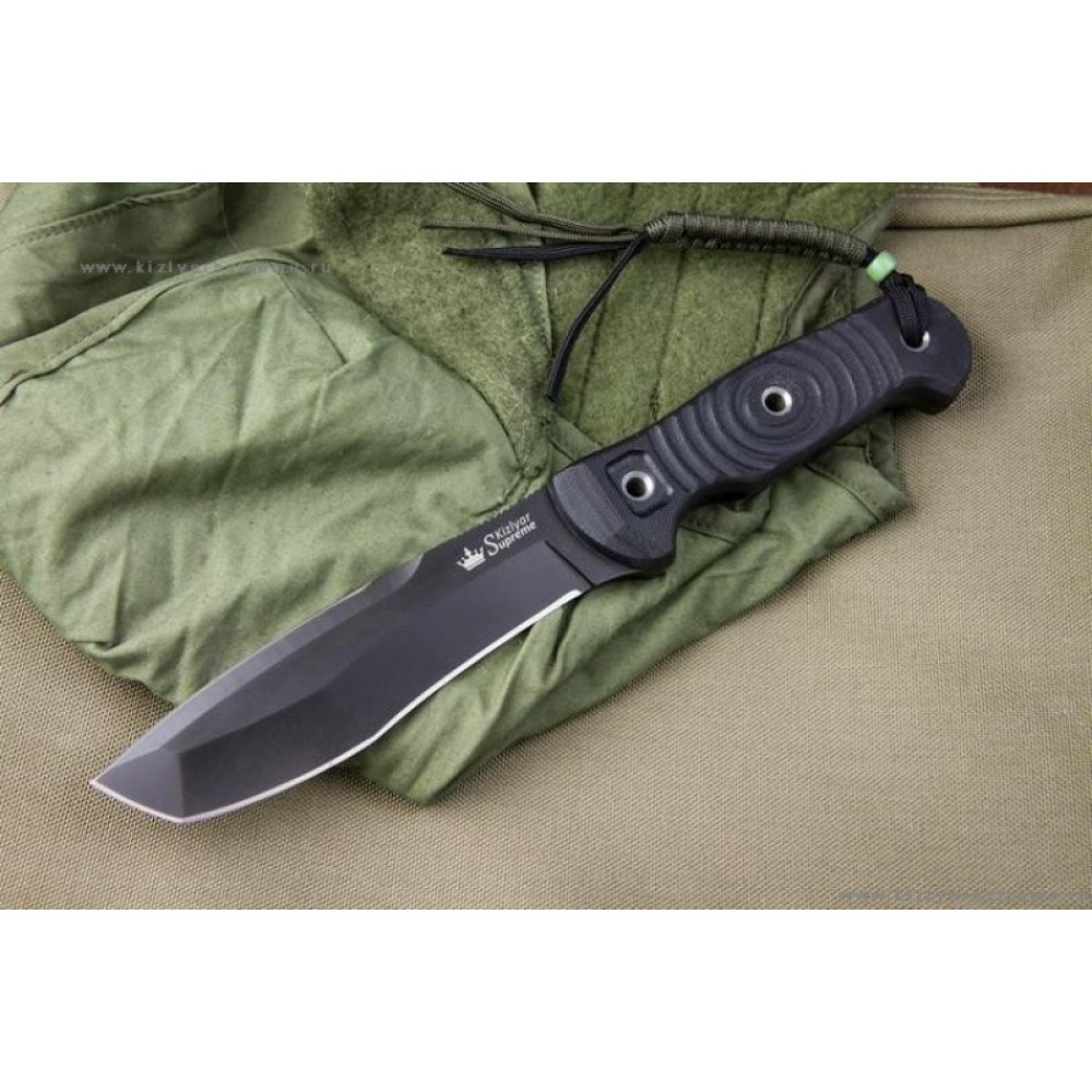 Туристический нож Vendetta AUS-8 Black Titanium