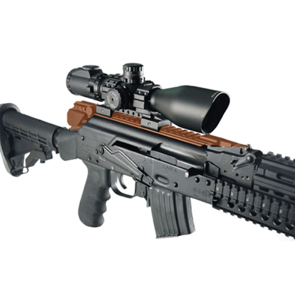 Кронштейн Leapers Weaver быстросъемный (19 пазов) на АК47/Сайга (фикс.приклад), регул.целик.