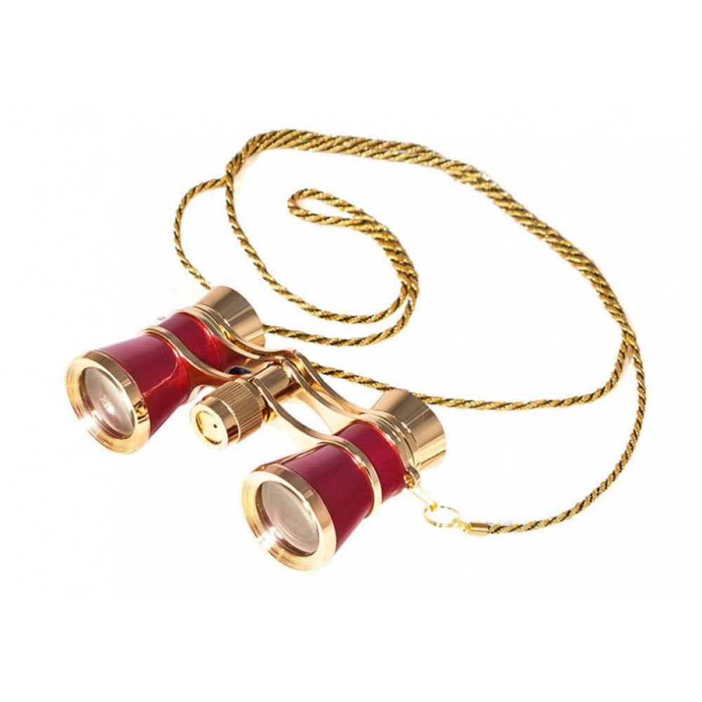 Бинокль театральный STURMAN 3x25, красный, Красный