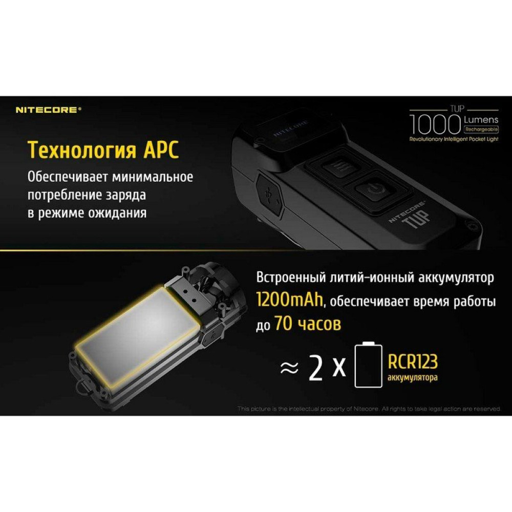 Фонарь Nitecore TUP Black