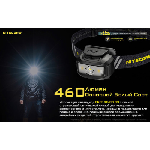 Фонарь Nitecore NU35 CREE XP-G3 S3 LED Black