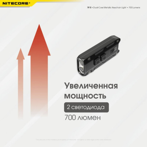 Наключный фонарь Nitecore TIP SE Black 2 OSRAM P8 (19532)