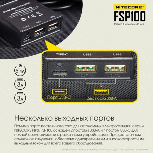 Солнечная панель Nitecore FSP100 100W