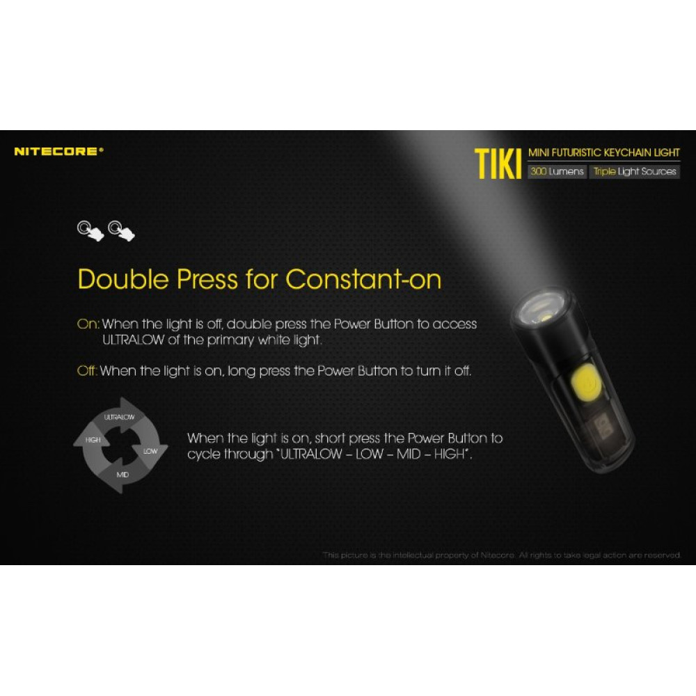 Фонарь Nitecore TIKI LE Black