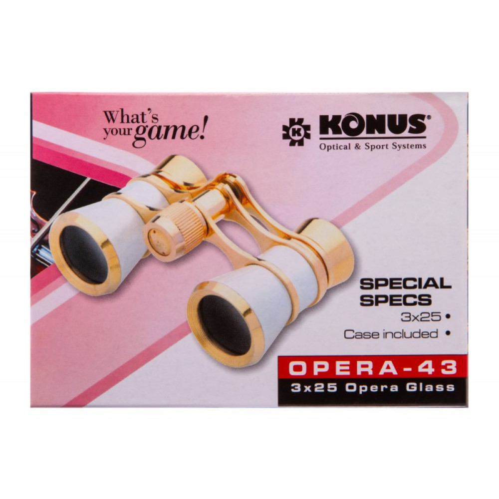 Театральный бинокль Konus 3x25 Pearl