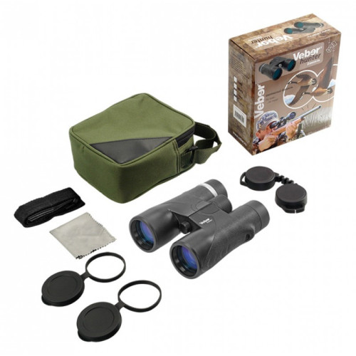Бинокль Veber Hunter 8x42, черный, Черный