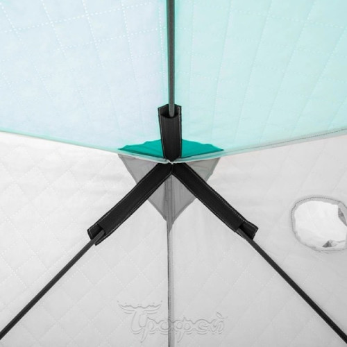 Палатка Helios Premier Комфорт 1,8x1,8 бирюза/серый