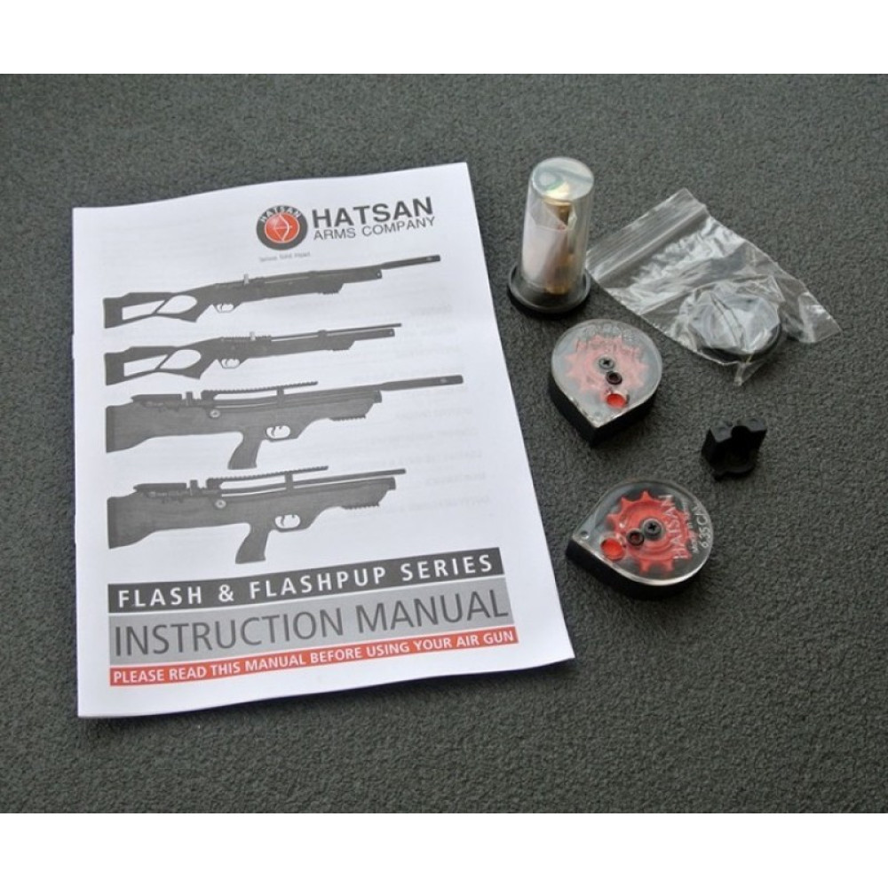 Пневматическая винтовка Hatsan Flashpup-W QE (дерево, PCP, модератор, 3 Дж) 6,35 мм