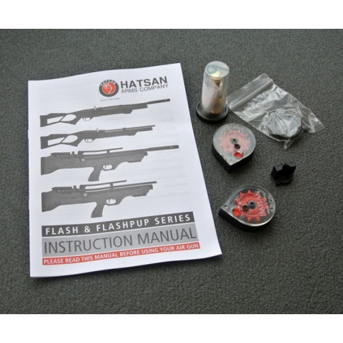 Пневматическая винтовка Hatsan Flashpup-W QE (дерево, PCP, модератор, 3 Дж) 6,35 мм