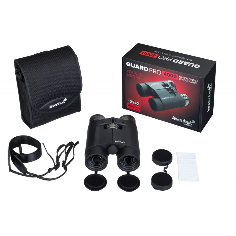 Бинокль с дальномером Levenhuk Guard PRO 4000, Черный