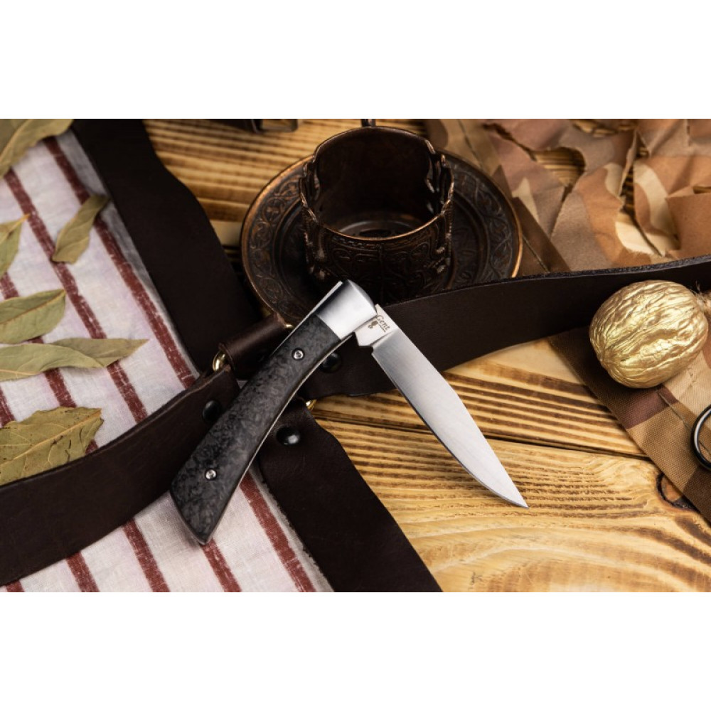 Складной нож Gent CPM S35VN Carbon StoneWash