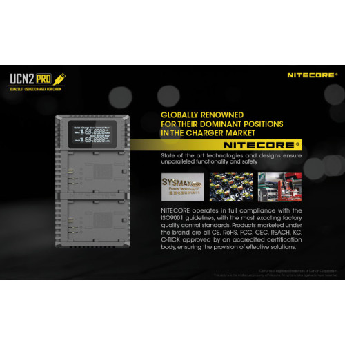 Зарядное устройство Nitecore UCN2 PRO Canon LP-E6N