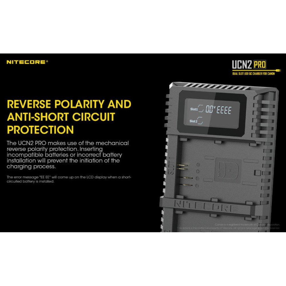 Зарядное устройство Nitecore UCN2 PRO Canon LP-E6N