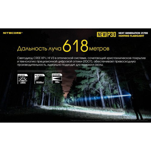 Фонарь Nitecore P30 2019