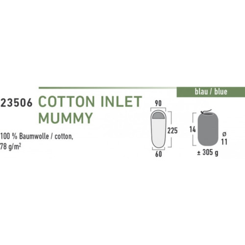 Вкладыш в спальный мешок High Peak Cotton Inlett Mummi