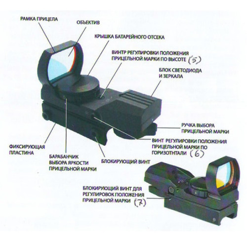 Коллиматорный прицел Veber 1x22x33 W