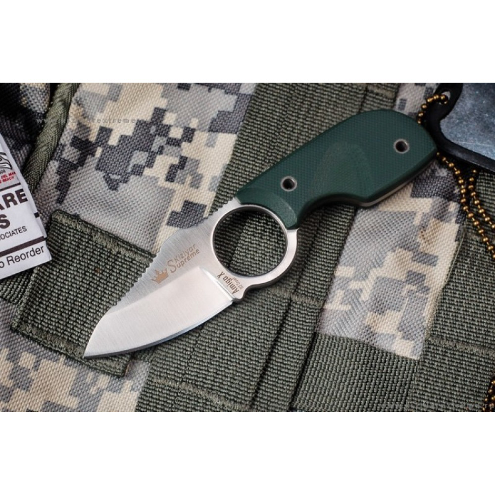 Шейный нож Amigo X Satin D2 Green