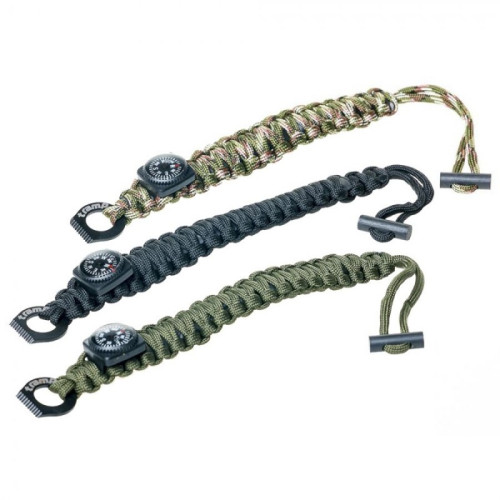 Tramp браслет выживальщика (компас, огниво/2 метра паракорда) (оливковый)
