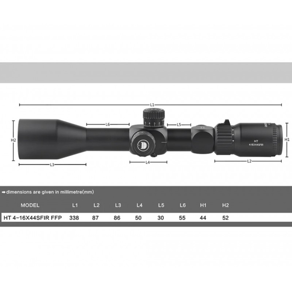 Оптический прицел Discovery HT 4-16X44SFIR FFP FW30