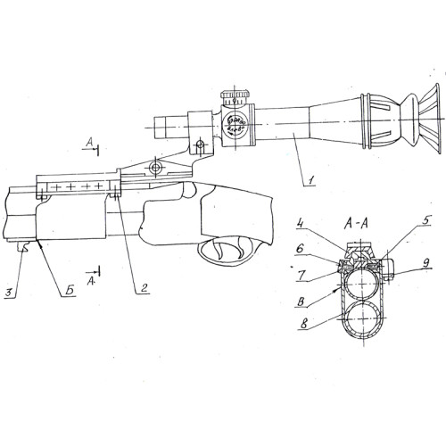 Кронштейн для гладкоствола Горизонтал Вивер