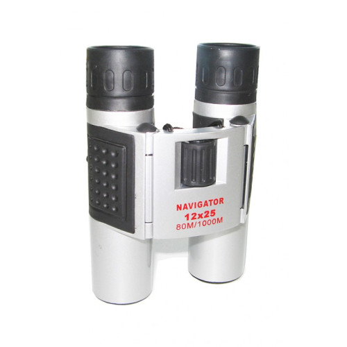 Бинокль Navigator 12х25, серебристый, Серебрянный
