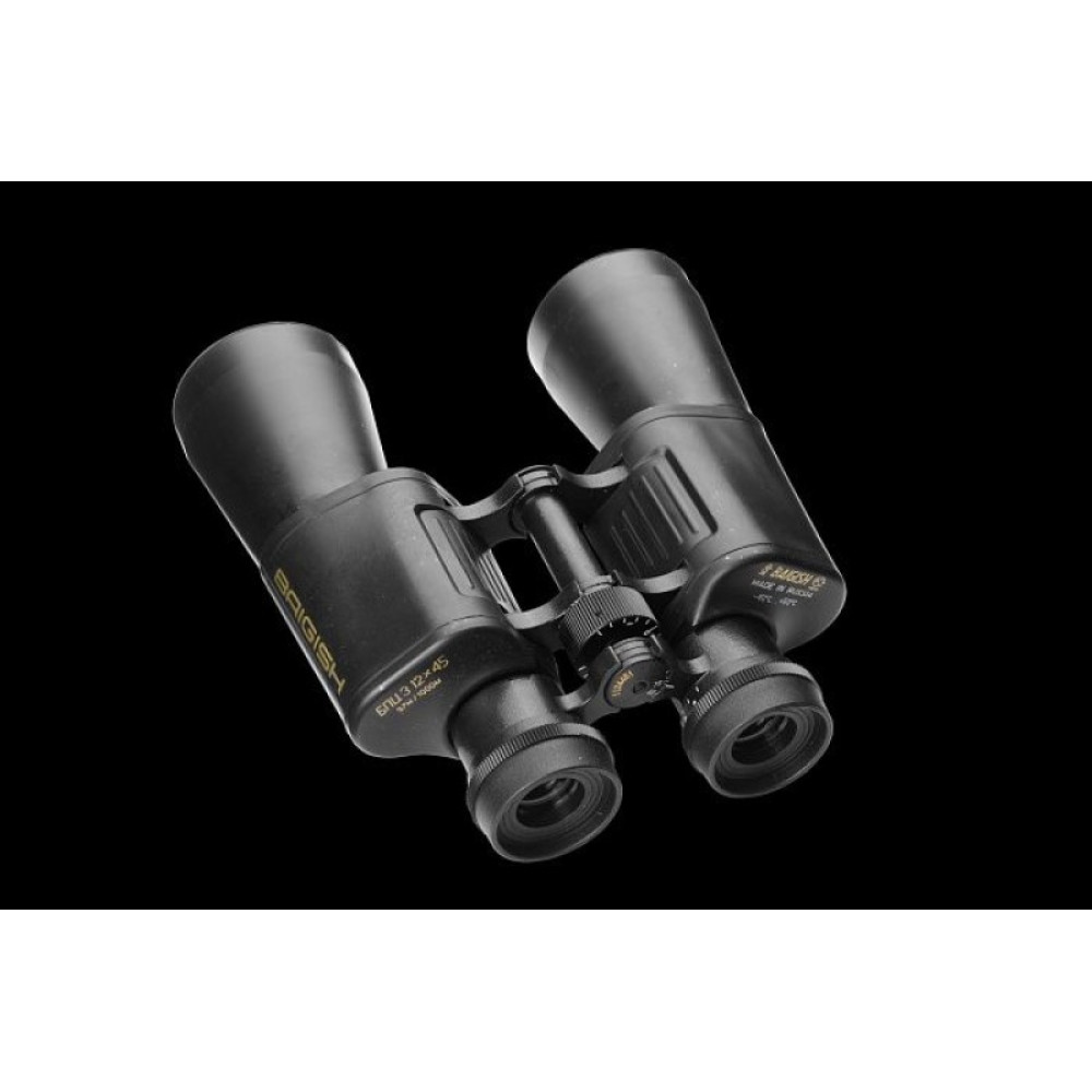 Бинокль БПЦ3 12х45 (обрезиненный) «Байгыш», Черный