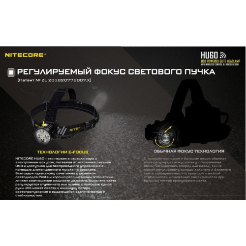 Налобный фонарь Nitecore HU60 CREE 4*XP-G3 S3+XHP35HDE2