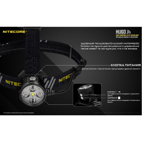 Налобный фонарь Nitecore HU60 CREE 4*XP-G3 S3+XHP35HDE2