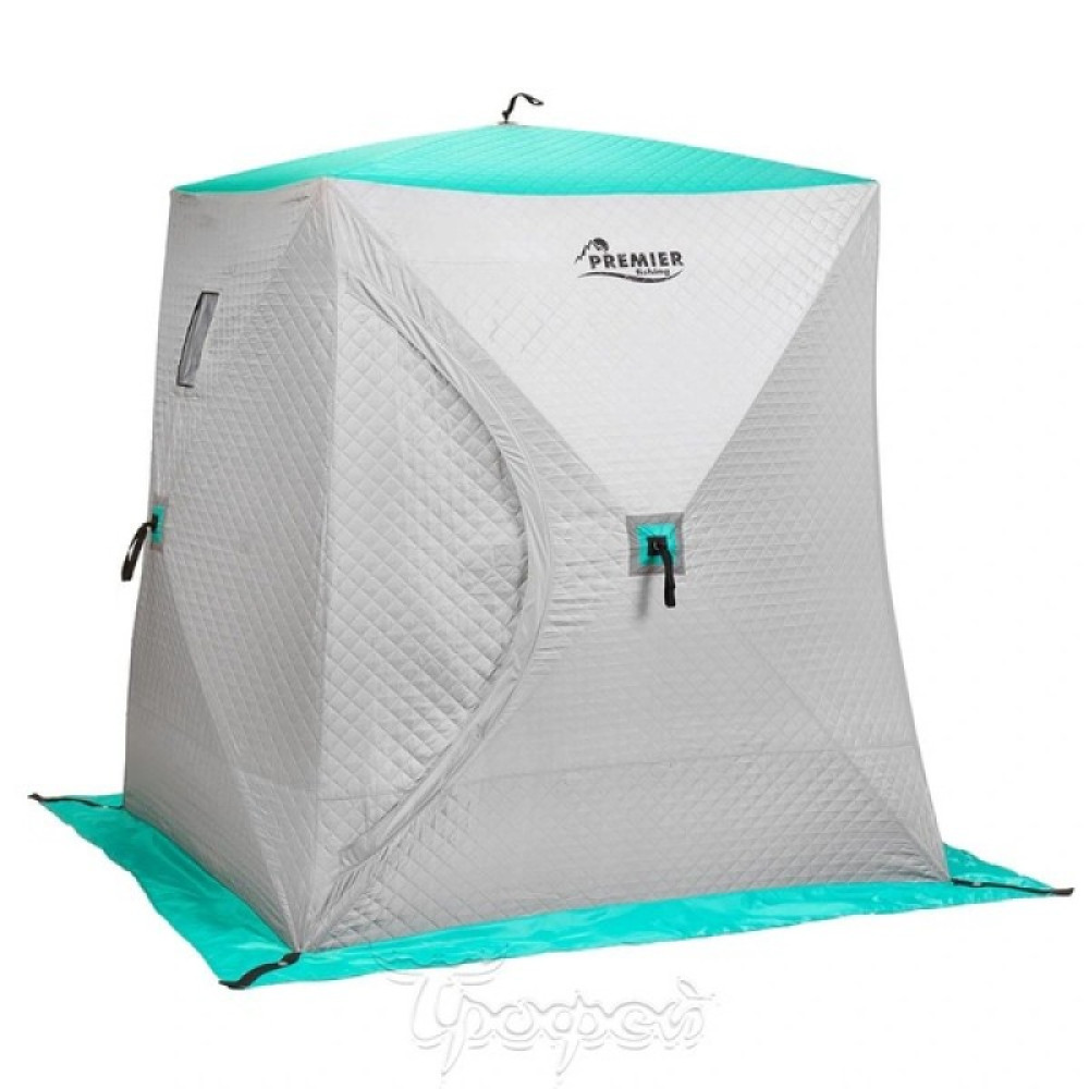 Палатка Helios Premier Комфорт 1,8x1,8 бирюза/серый
