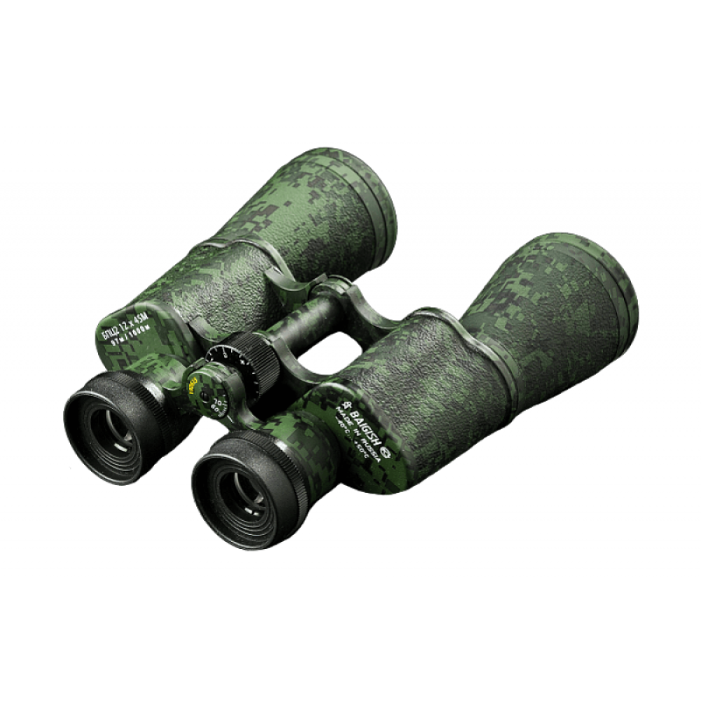 Бинокль БПЦ2 12х45М камуфляж «Пиксель» с угломерной сеткой, Камуфляж "Пиксель"