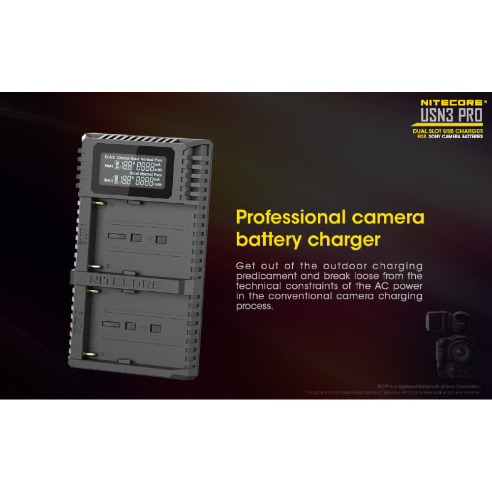 Зарядное устройство Nitecore USN3 PRO SONY