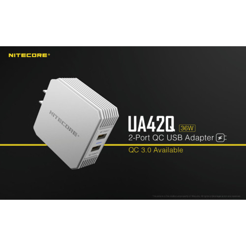 Адаптер USB Nitecore UA42Q 2-портовый