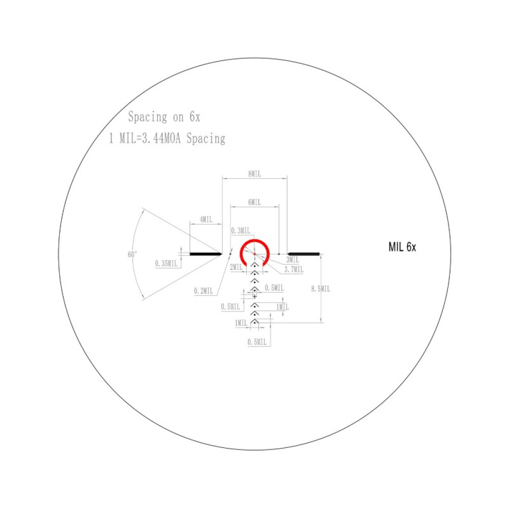 Оптический прицел Veber Wolf Alfa 1-6x24 FCD