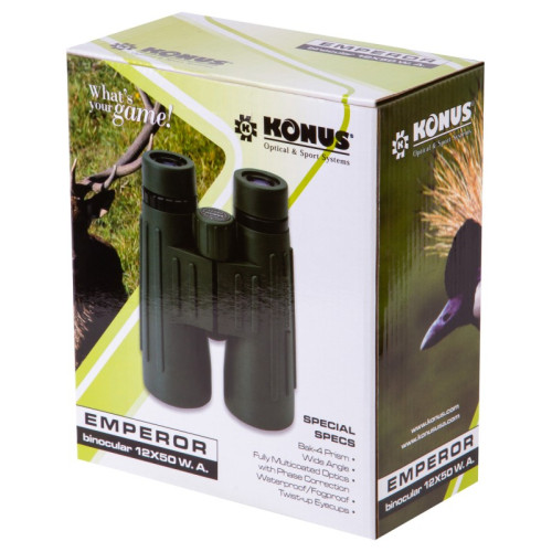 Бинокль Konus Emperor 12x50 WA Green