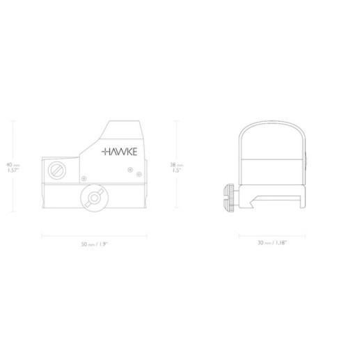 Коллиматорный прицел HAWKE Reflex Red Dot Sight – Sensor Control (5MOA)