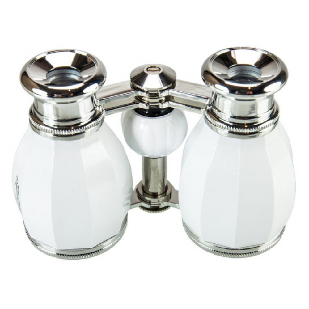 Бинокль театральный Veber Opera БГЦ 4x30, бело-серебристый, Серебрянный