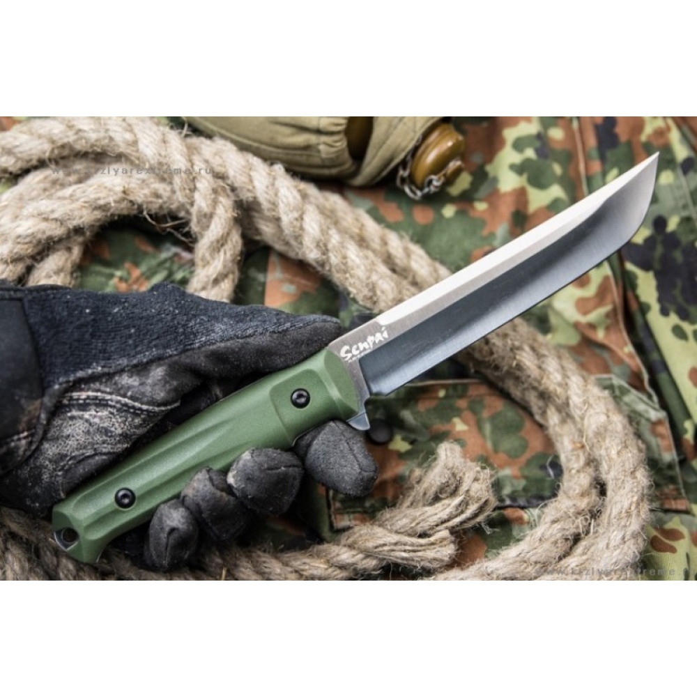 Туристический нож Senpai AUS-8 StoneWash Олива