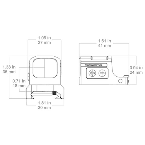 Коллиматорный прицел Vector Optics Frenzy-S 1x17x20 Aspheric Pistol