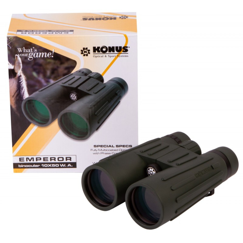 Бинокль Konus Emperor 10x50 WA Green