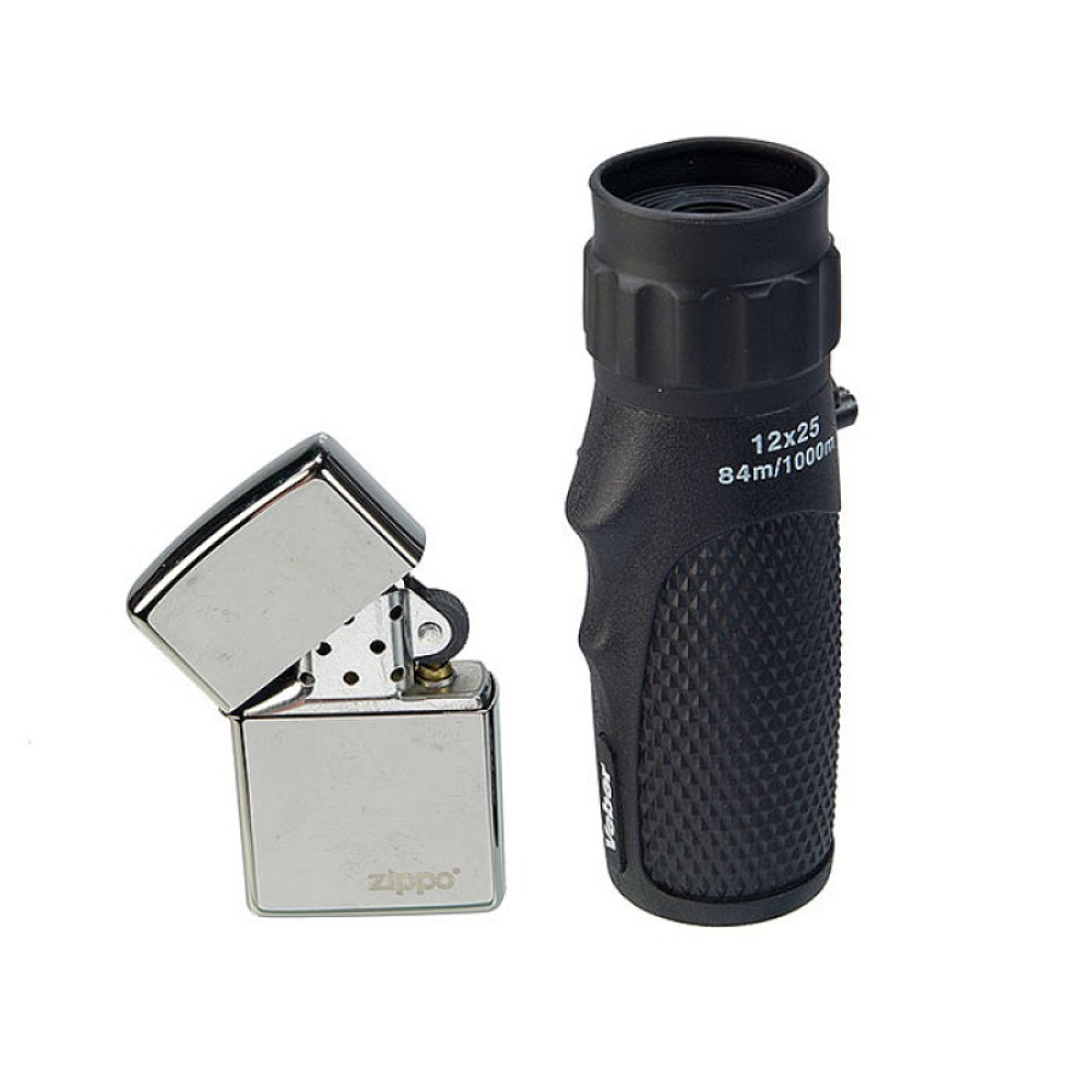 Монокуляр Veber Ultra Sport 12x25, черный, Черный