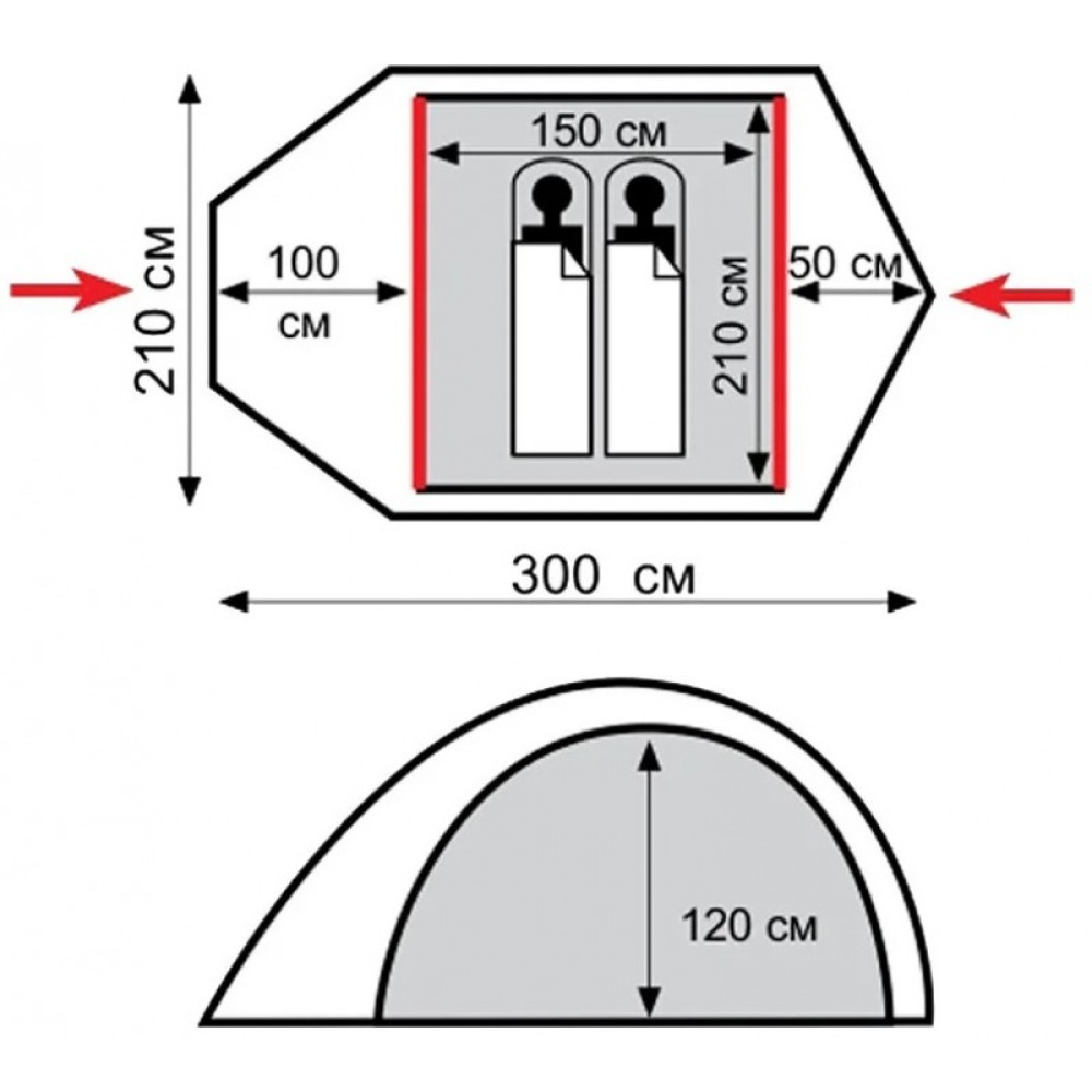 Палатка Tramp Space 2 (V2)