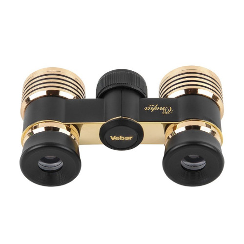 Бинокль театральный Veber Opera БГЦ 3x27, черно-золотистый, Черно-золотистый